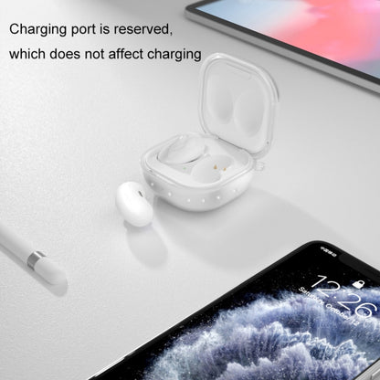 Bluetooth Earphone TPU Flash Powder Protective Case For Samsung Galaxy Buds2/Pro/Live, Glitter Transparent, Glitter Black