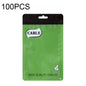 100 PCS Thumb Type Data Cable Packaging Bag Thickened Plastic Ziplock Bag