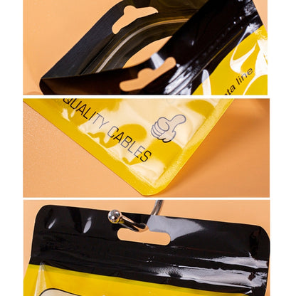 100 PCS Thumb Type Data Cable Packaging Bag Thickened Plastic Ziplock Bag