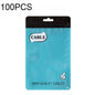 100 PCS Thumb Type Data Cable Packaging Bag Thickened Plastic Ziplock Bag