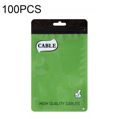 100 PCS Thumb Type Data Cable Packaging Bag Thickened Plastic Ziplock Bag