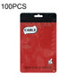100 PCS Thumb Type Data Cable Packaging Bag Thickened Plastic Ziplock Bag