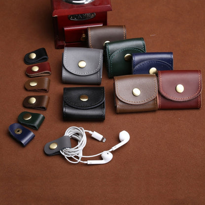 S122 Vintage Mini Leather Headphone Bag