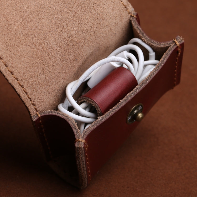 S122 Vintage Mini Leather Headphone Bag