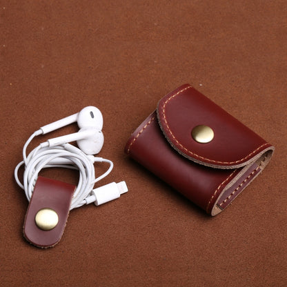 S122 Vintage Mini Leather Headphone Bag