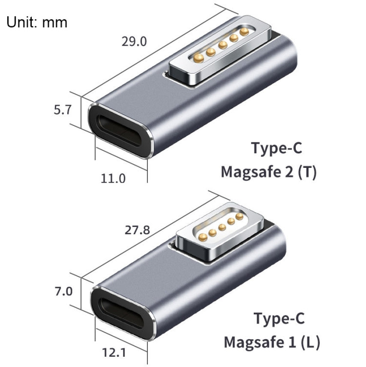 Type-C/USB-C to Magsafe1/2 Charging Adapter Supports PD Charging