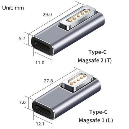 Type-C/USB-C to Magsafe1/2 Charging Adapter Supports PD Charging