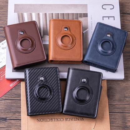 X-80 RFID Anti-theft Brushed Leather Card Holder For AirTag