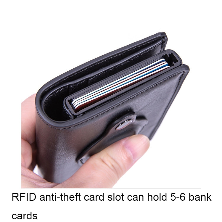 X-80 RFID Anti-theft Brushed Leather Card Holder For AirTag