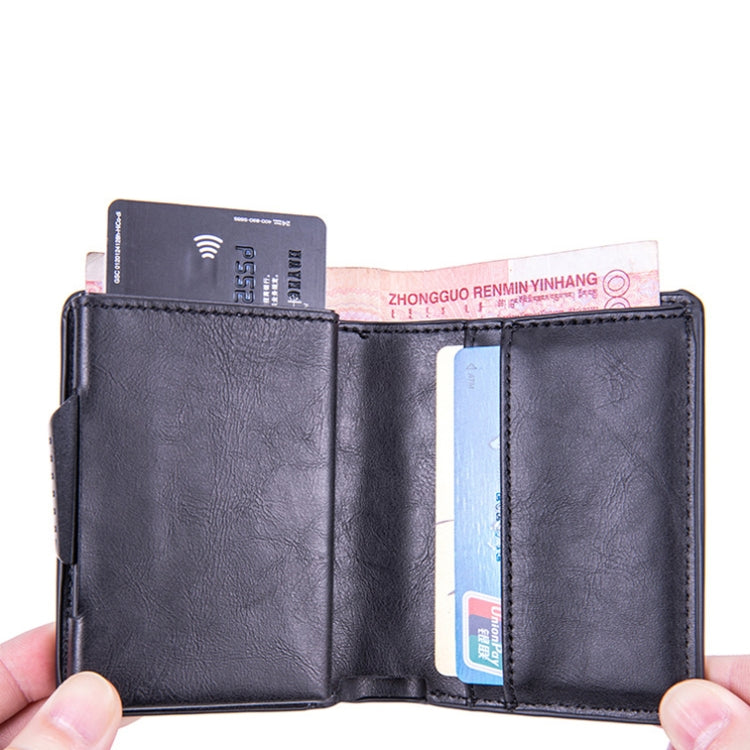 X-80 RFID Anti-theft Brushed Leather Card Holder For AirTag