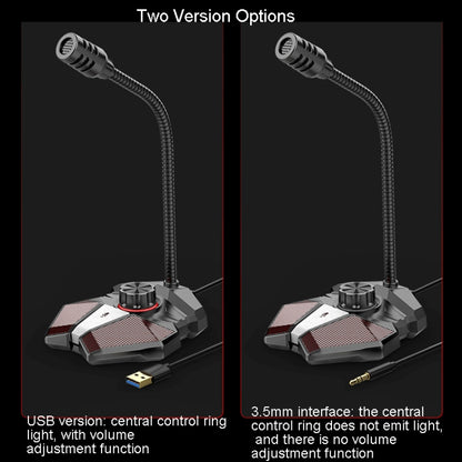 JK Omni-directional Pick-up Microphone Built-in Sound Card  Flexible Gaming Mic, 3.5mm