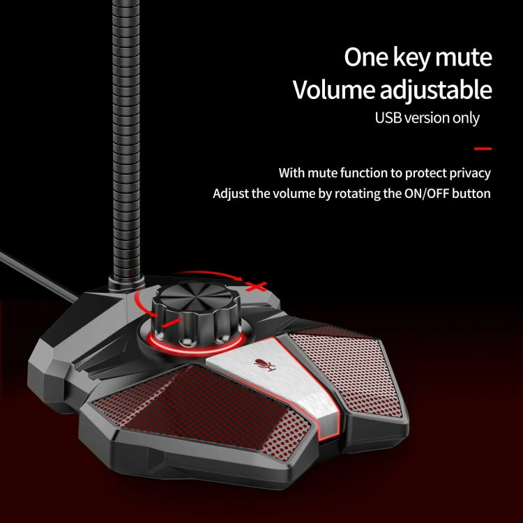 JK Omni-directional Pick-up Microphone Built-in Sound Card  Flexible Gaming Mic, 3.5mm