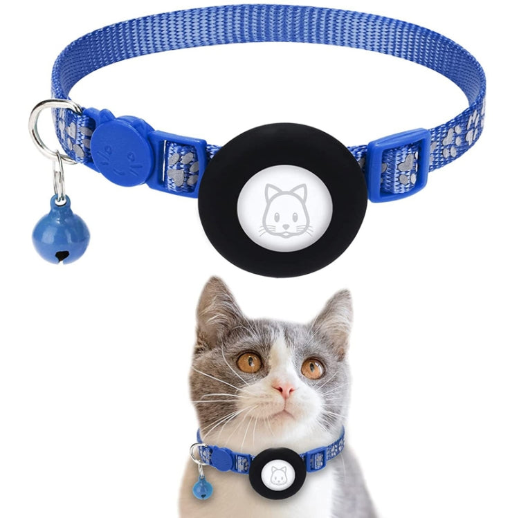 Pet Cat Reflective Collar with Bell for Airtag Tracker