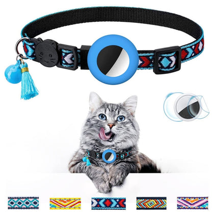 Pet Colored Bell Tassel Collar for AirTag 2nd Gen / AirTag 1st Gen, Yellow, Green, Blue, Purple, Deep Blue, White, Red, Pink, Orange, Yellow Green