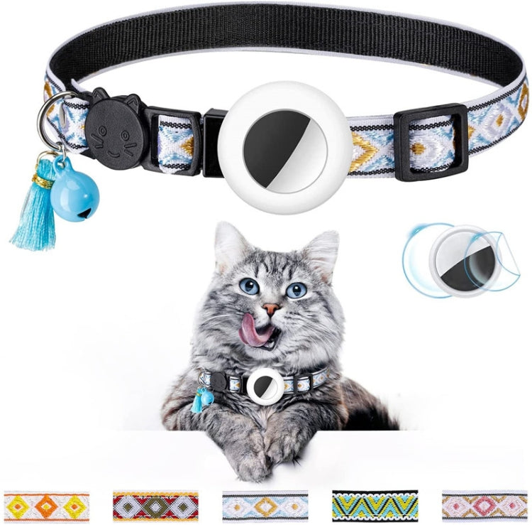 Pet Colored Bell Tassel Collar for AirTag 2nd Gen / AirTag 1st Gen, Yellow, Green, Blue, Purple, Deep Blue, White, Red, Pink, Orange, Yellow Green