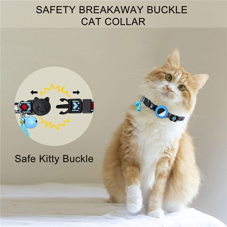 Pet Colored Bell Tassel Collar for AirTag 2nd Gen / AirTag 1st Gen, Yellow, Green, Blue, Purple, Deep Blue, White, Red, Pink, Orange, Yellow Green