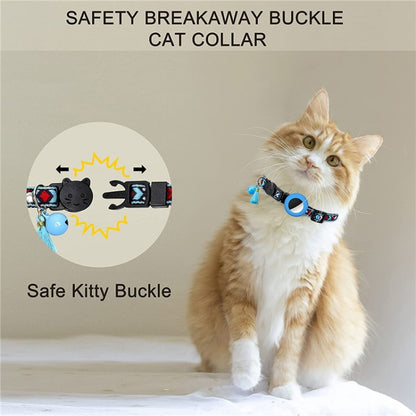 Pet Colored Bell Tassel Collar for AirTag 2nd Gen / AirTag 1st Gen, Yellow, Green, Blue, Purple, Deep Blue, White, Red, Pink, Orange, Yellow Green