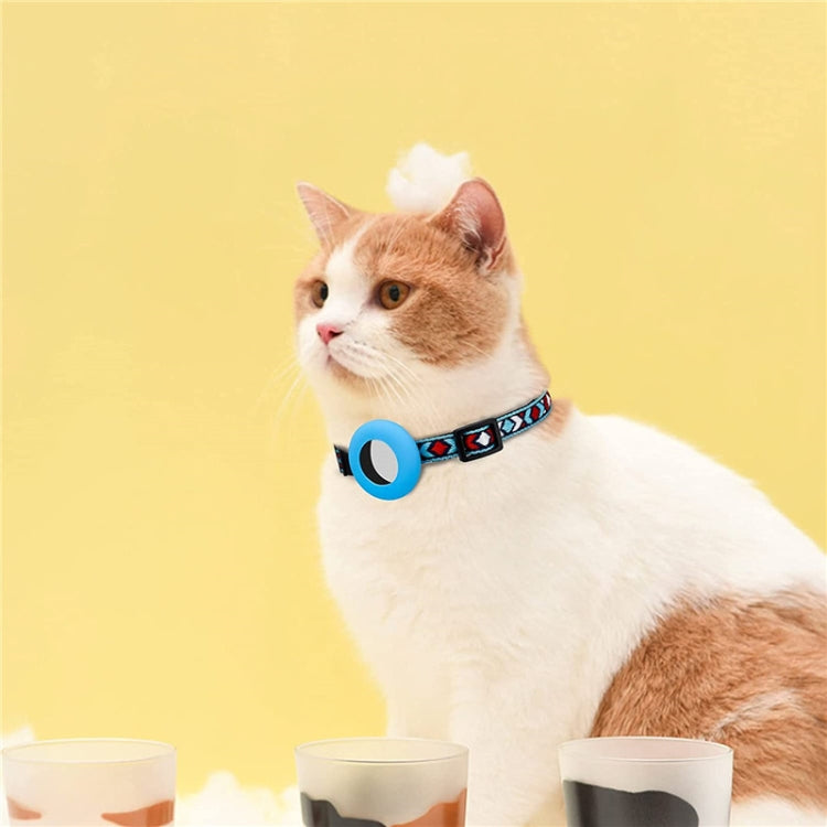 Pet Colored Bell Tassel Collar for AirTag 2nd Gen / AirTag 1st Gen, Yellow, Green, Blue, Purple, Deep Blue, White, Red, Pink, Orange, Yellow Green