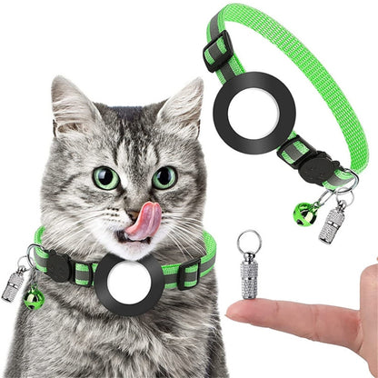 Pet Anti Lost Address Pendant Collar with Bell for Airtag