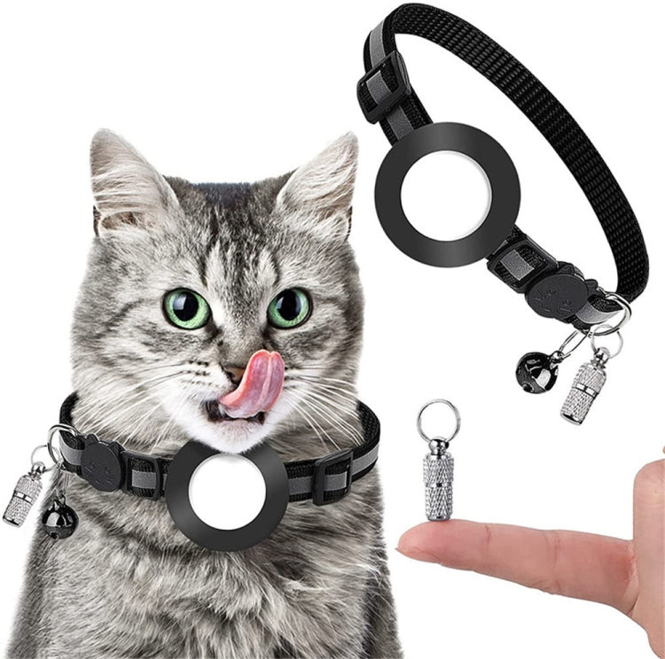 Pet Anti Lost Address Pendant Collar with Bell for Airtag