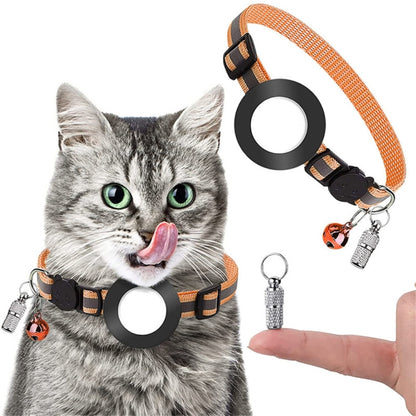 Pet Anti Lost Address Pendant Collar with Bell for Airtag