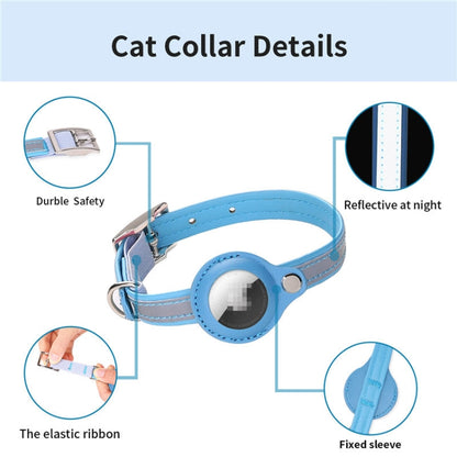 For Airtag Tracker Protective Cover Pet PU Collar, XS, M, S