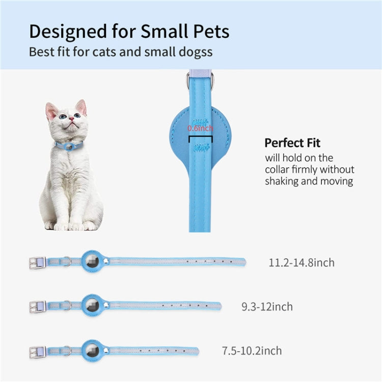 For Airtag Tracker Protective Cover Pet PU Collar, XS, M, S