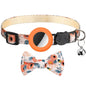 Anti-Lost Printed Bow Pet Collar with Bell for AirTag