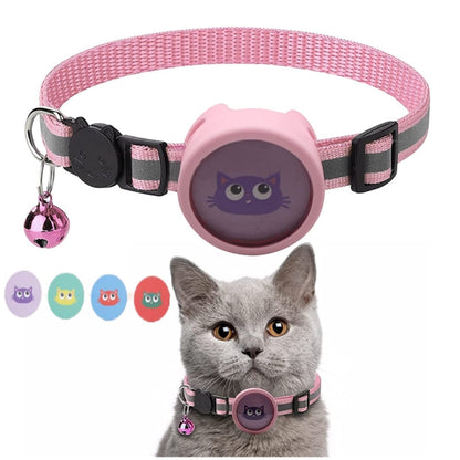 Pet Reflective Collar with Bell for AirTag