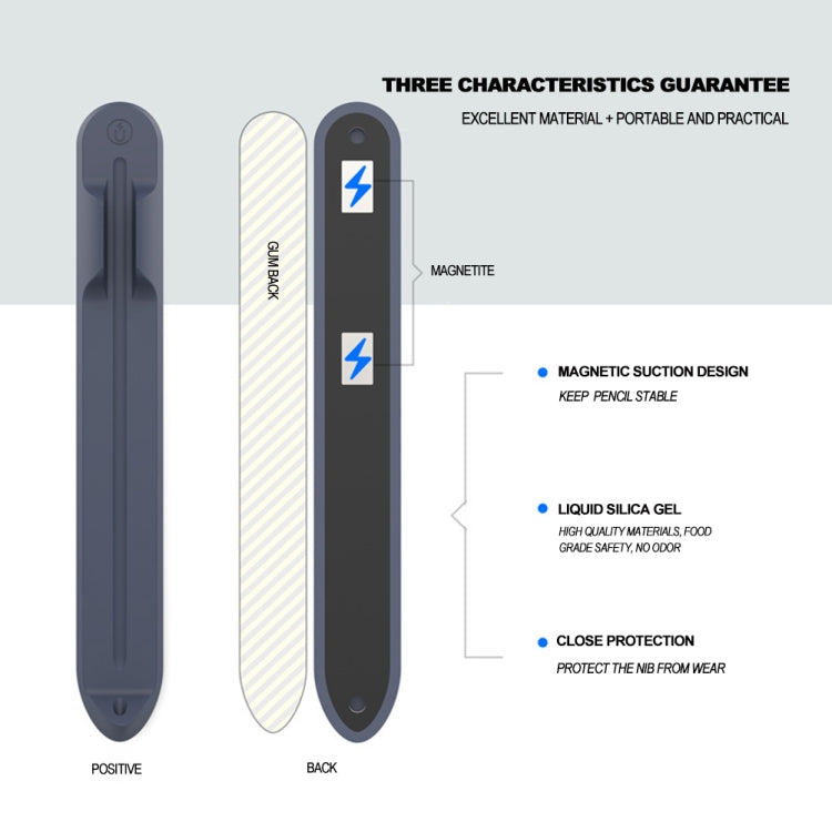 CY112 Stylus Silicone Magnetic Absorption Pen Holder For Pencil1/2