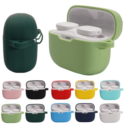 For JBL T230NC TWS Wireless Bluetooth Headphones Silicone Case, White, Mint Green, Pink, Black, Red, Yellow, Matcha Green, Ink Green, Sky Blue, Afternoon Blue
