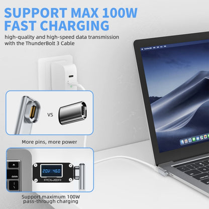 TZ30 PD100W 24Pin Fast Charge Type-C / USB-C Magnetic Elbow Adapter For MacBook Notebook Connector