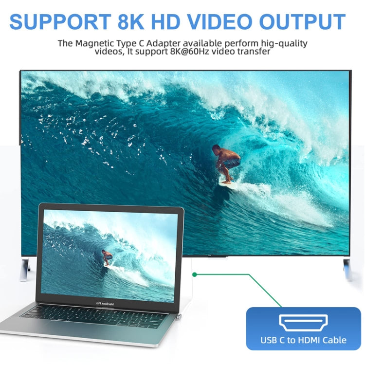 TZ30 PD100W 24Pin Fast Charge Type-C / USB-C Magnetic Elbow Adapter For MacBook Notebook Connector