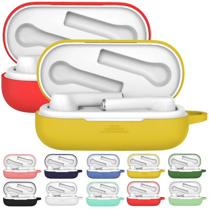 Bluetooth Earphone Silicone Protective Case for Huawei Honor FlyPods 3, Red, Yellow, Pink, Noon Blue, Black, White, Matcha Green, Mint Green, Grass Green, Gray Blue