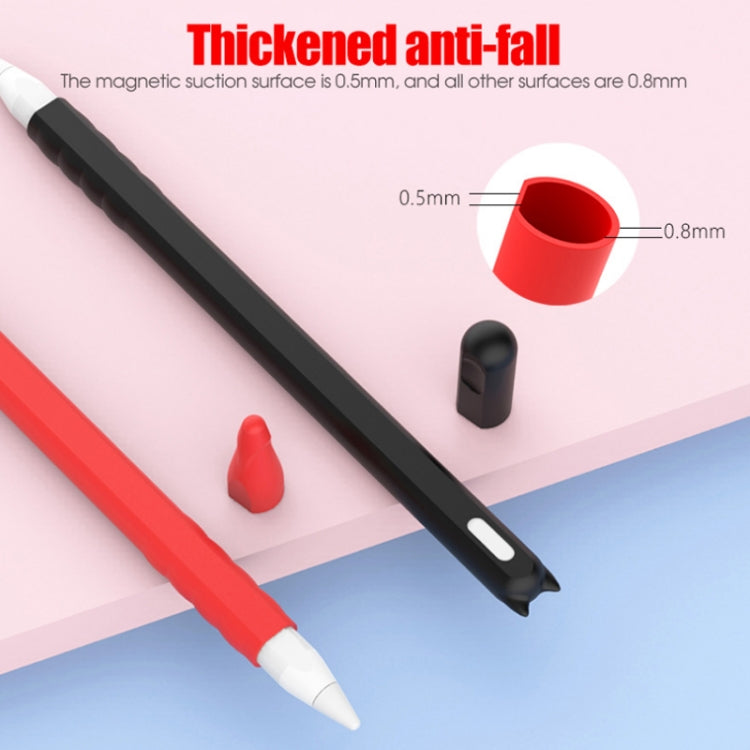 2 PCS Cartoon Touch Silicone Pen Case For Apple Pencil 2