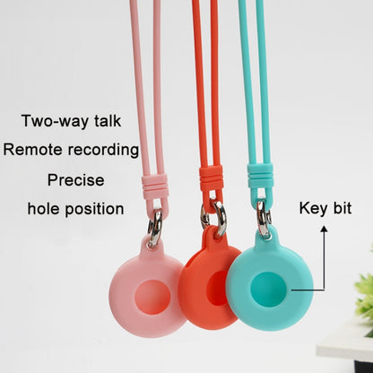 Locator Storage Silicone Cover With Hand Strap For AirTag 2nd Gen / AirTag 1st Gen, Mint Green, Pink, Black, Red, Yellow, Orange, Brown, Ink Green, Denim Blue, Coral Color, Dark Gray, White, Transparent, Noon Blue, Luminous Blue, Luminous Green