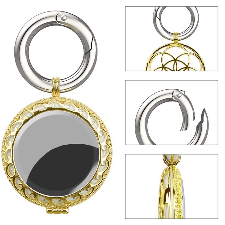 Anti-Lost Plating Keychain Locator Tracker Protective Cover For AirTag 2nd Gen / AirTag 1st Gen, Black Gold, White Gold, Rose Gold, Gold