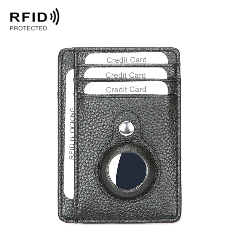 TQ-319 Anti-Theft Anti-Lost Tracker Leather Card Holder For AirTag, Style: