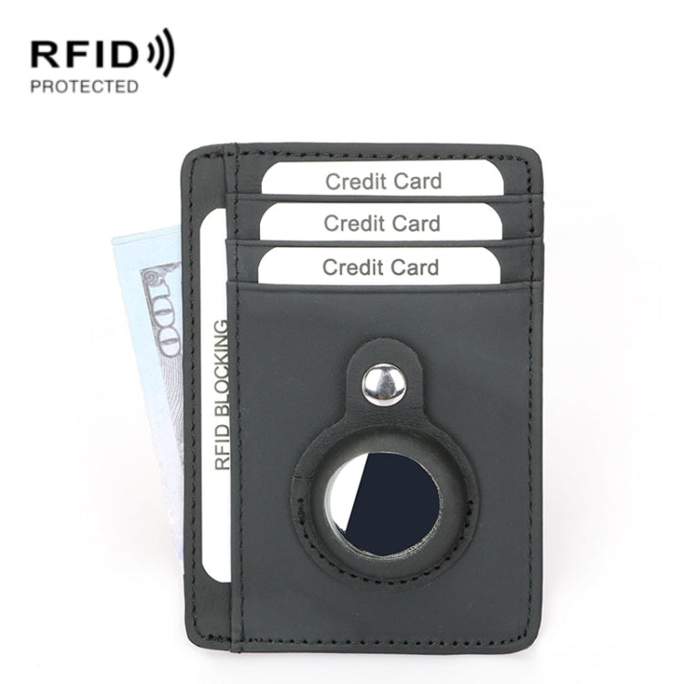 TQ-319 Anti-Theft Anti-Lost Tracker Leather Card Holder For AirTag, Style: