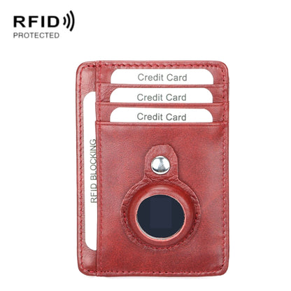 TQ-319 Anti-Theft Anti-Lost Tracker Leather Card Holder For AirTag, Style: