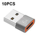 10 PCS HOWJIM HJ003 Type-C To USB3.0 Adapter Support Charging & Data Cable Transfer, HOWJIM HJ003 Silver, HOWJIM HJ003 Black, HOWJIM HJ003 Red