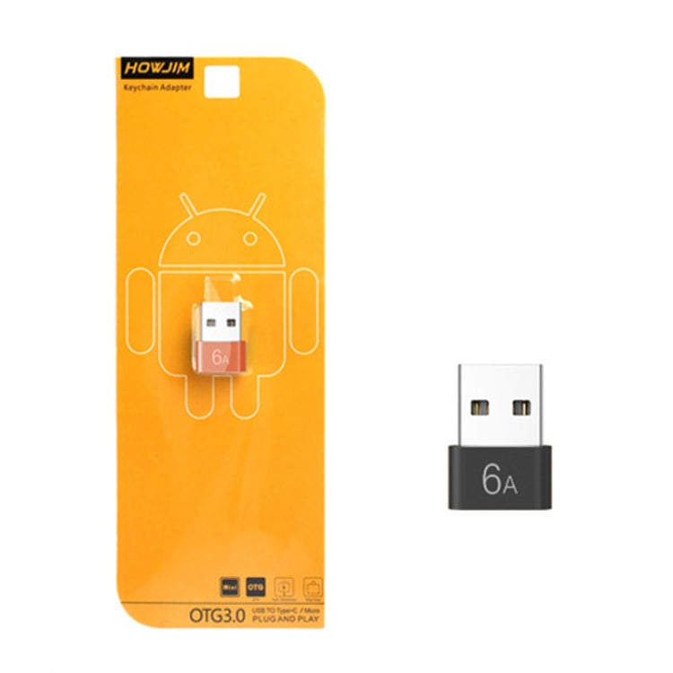 10 PCS HOWJIM HJ003 Type-C To USB3.0 Adapter Support Charging & Data Cable Transfer, HOWJIM HJ003 Black, HOWJIM HJ003 Red, HOWJIM HJ003 Silver