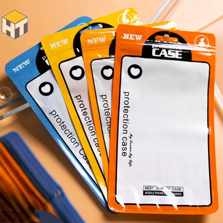 100 PCS  Ziplock Bags Plastic Bags Mobile Phone Case Packaging Bags, 12 x 21cm Orange Yellow, 12 x 21cm Blue, 12 x 21cm Yellow, 12 x 21cm  Red