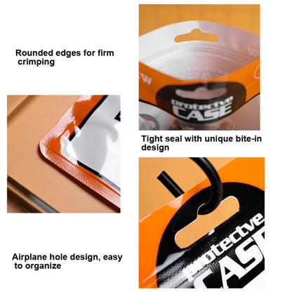 100 PCS  Ziplock Bags Plastic Bags Mobile Phone Case Packaging Bags, 12 x 21cm Orange Yellow, 12 x 21cm Blue, 12 x 21cm Yellow, 12 x 21cm  Red