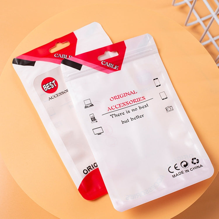 100 PCS  Charging Cable U Disk Universal Color Printing Sealing Pocket, 11x18cm Blue Matte, 11x18cm Red Matte, 11x18cm Green Matte