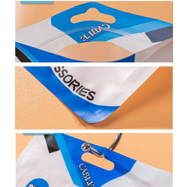 100 PCS  Charging Cable U Disk Universal Color Printing Sealing Pocket, 11x18cm Blue Matte, 11x18cm Red Matte, 11x18cm Green Matte