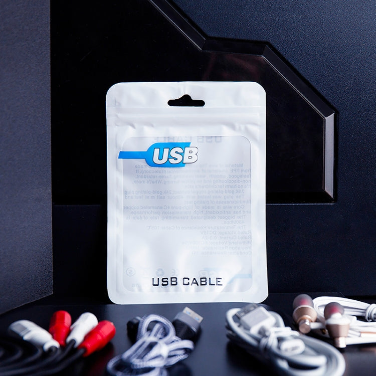 100 PCS  USB Cable Packaging Bag Data Cable Bag Ziplock Bag, 7.5 x 12cm, 10.5 x 15 cm