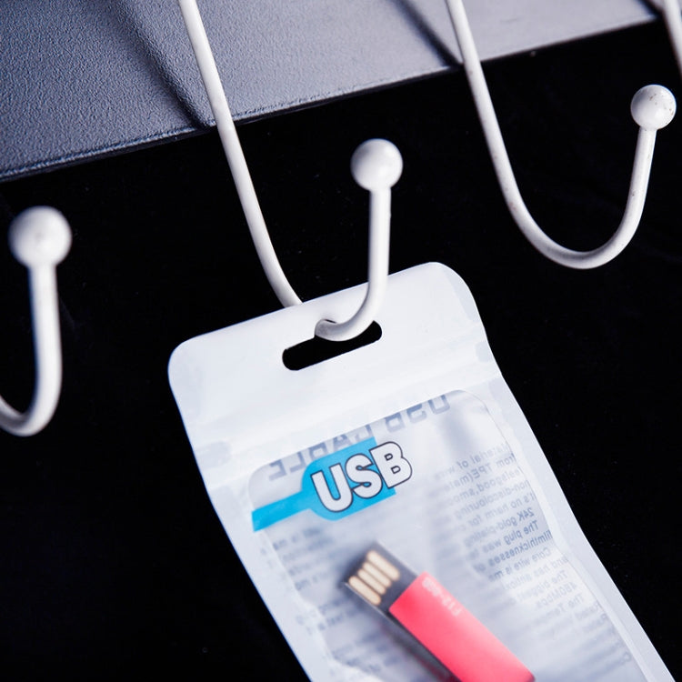 100 PCS  USB Cable Packaging Bag Data Cable Bag Ziplock Bag, 7.5 x 12cm, 10.5 x 15 cm