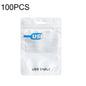 100 PCS  USB Cable Packaging Bag Data Cable Bag Ziplock Bag, 7.5 x 12cm, 10.5 x 15 cm