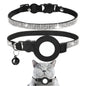 Rhinestone Pet Collar with Bell for Airtag Tracker Case